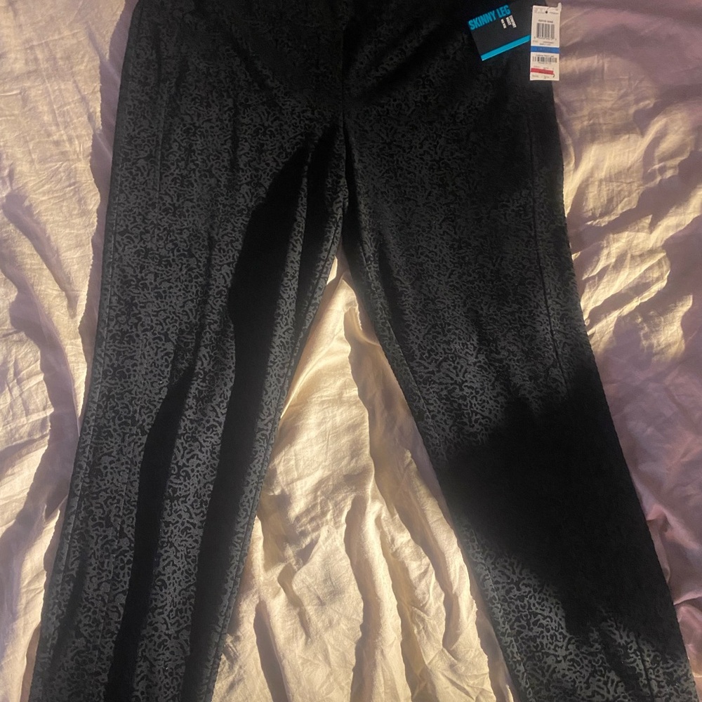 Style & Co. Black Patterned Pants